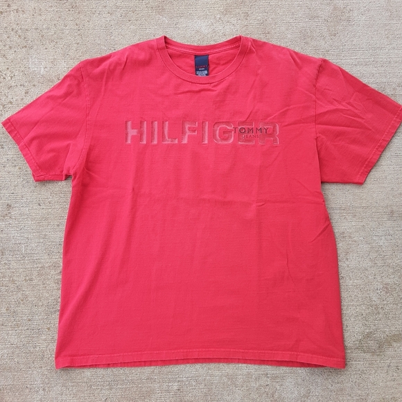 tommy jeans red t shirt